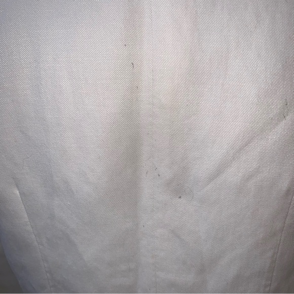 Ann Taylor LOFT Size 6 Ivory Linen L/S Sleeve 5 Button Blazer Jacket - Picture 7 of 10